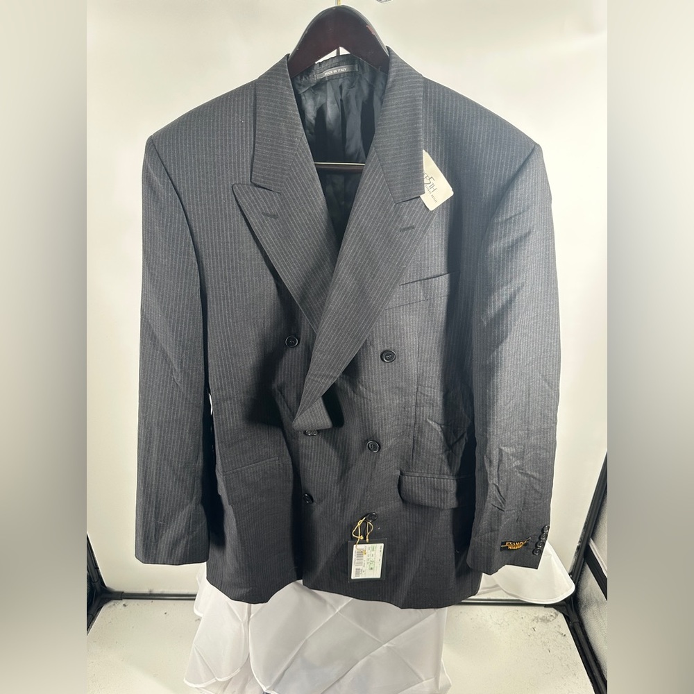 Nwt Missioni double breasted gray pinstriped blazer
